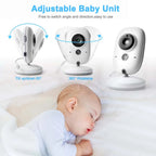 Babyfone com vídeo 3,5 polegadas com visão noturna automática e áudio bidirecional