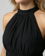 Vestido feminino com babados mini leve e elegante