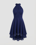 Vestido feminino com babados mini leve e elegante