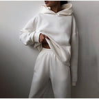 Conjunto de jogging feminino oversize 2 peças estilo urbano casual