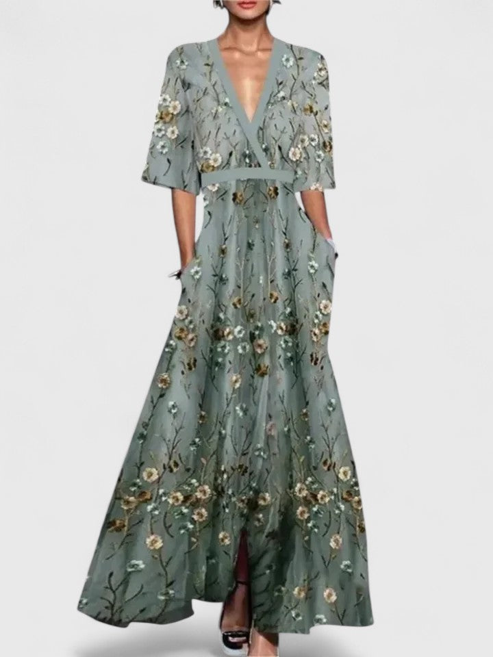 Vestido maxi feminino longo elegante disponível em várias cores
