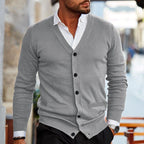 Cardigan masculino de malha confortável em várias cores