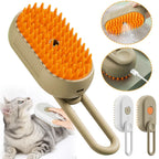 Escova elétrica a vapor 3 em 1 para animais, cuidado e remoção de pelo para cães e gatos