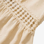 Vestido feminino mini decote V com babado na barra e corte A-line
