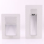 Luz de parede LED embutida com painel perfurado e sensor de movimento, 3W, para corredor e escadas