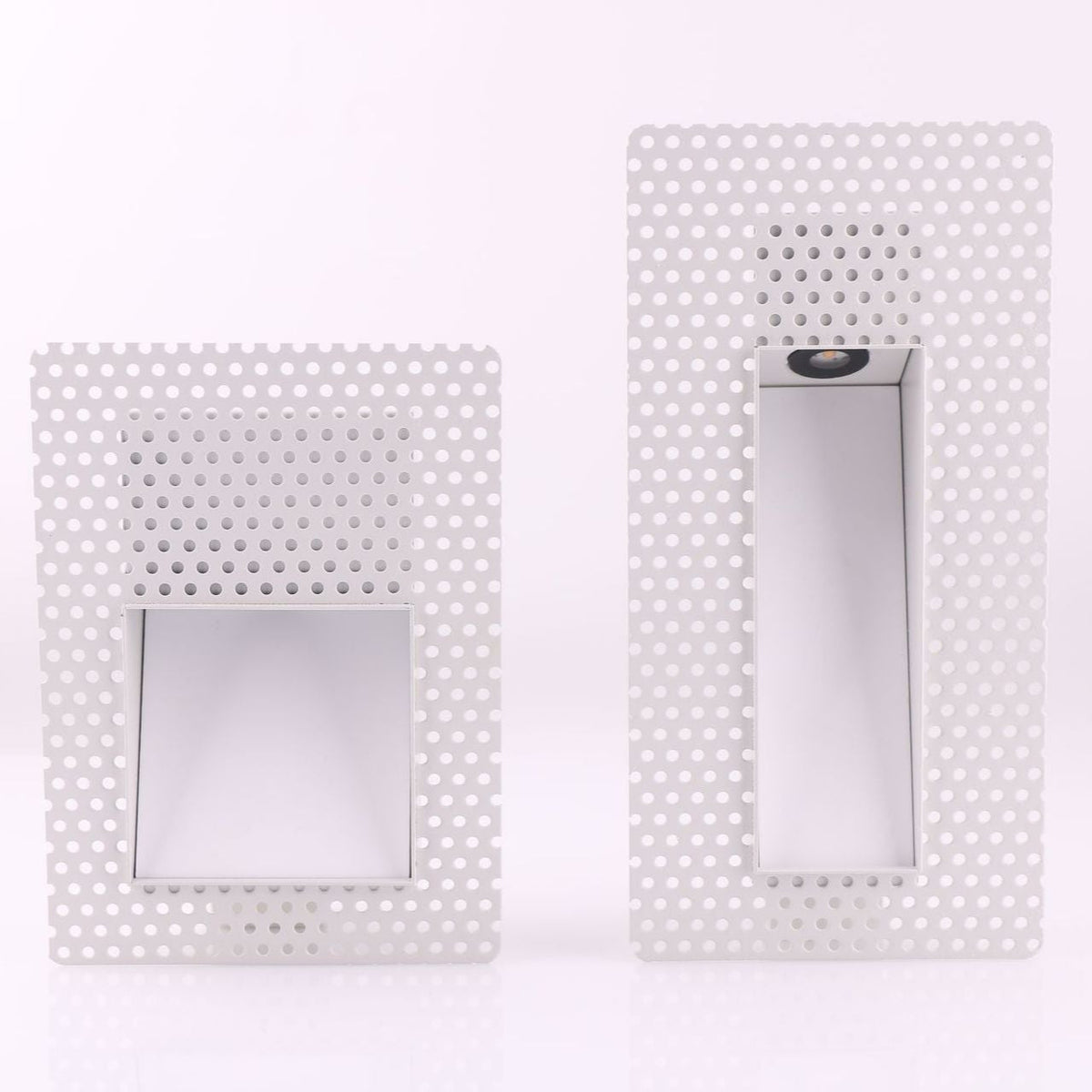 Luz de parede LED embutida com painel perfurado e sensor de movimento, 3W, para corredor e escadas