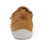 Sapatilhas barefoot infantis bico largo leves e flexíveis com fecho em velcro