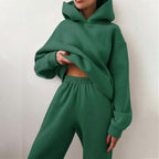 Conjunto de jogging feminino oversize 2 peças estilo urbano casual