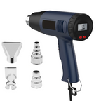 Pistola de calor elétrica industrial 2000W com ecrã LCD digital e temperatura ajustável 60-650°C