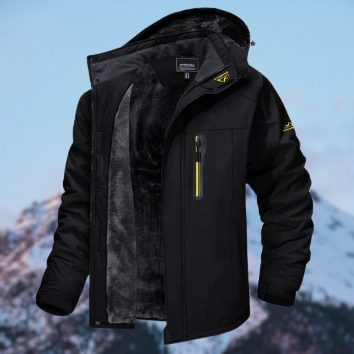 Jaqueta de inverno masculina impermeável resistente ao vento com enchimento leve
