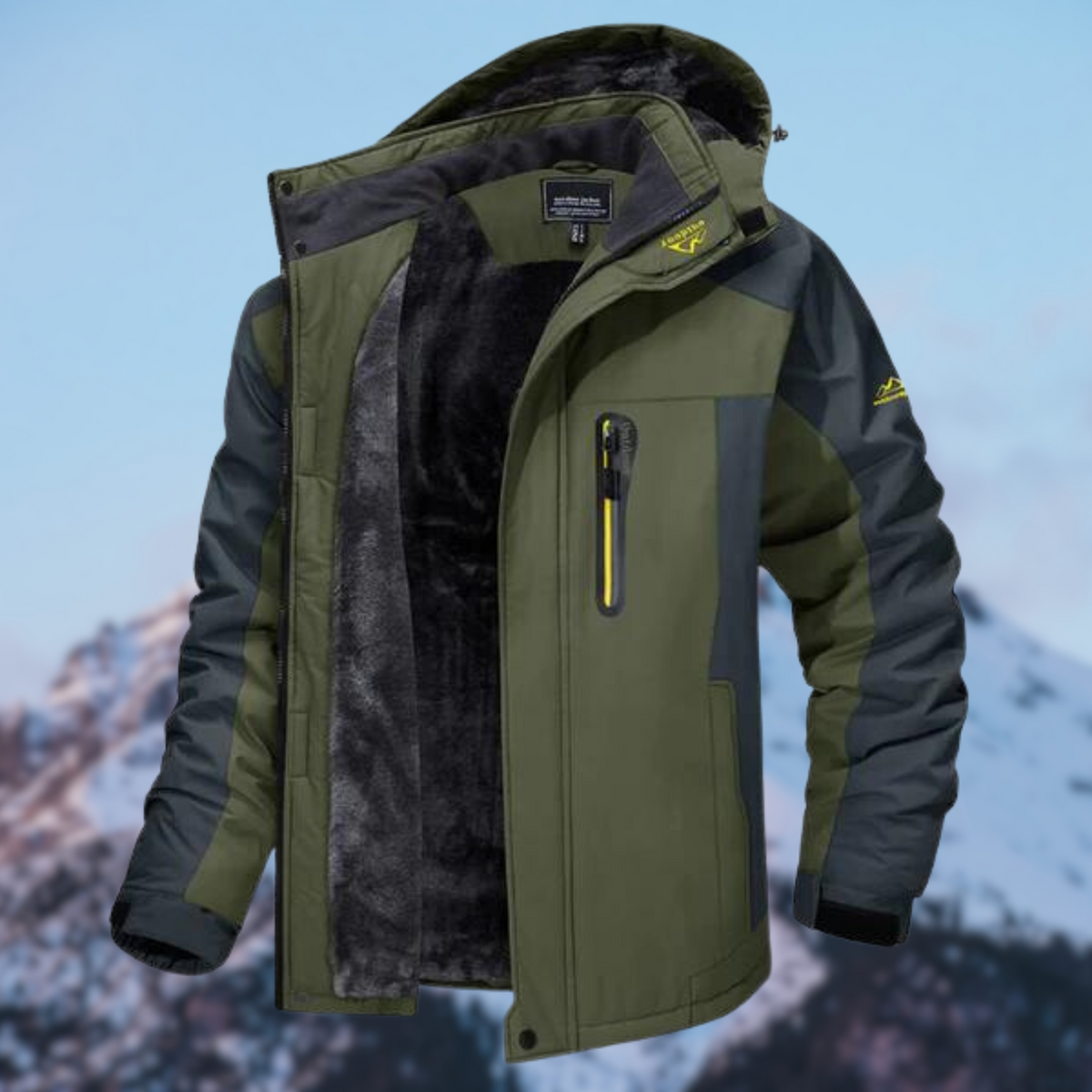 Jaqueta de inverno masculina impermeável resistente ao vento com enchimento leve