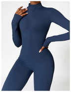 Macacão de inverno feminino com forro fleece e tecido superstretch