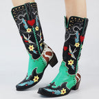 Botas cowboy mulher cano médio estilo western