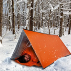 Tenda de sobrevivência Mylar para 2 pessoas resistente ao vento e frio