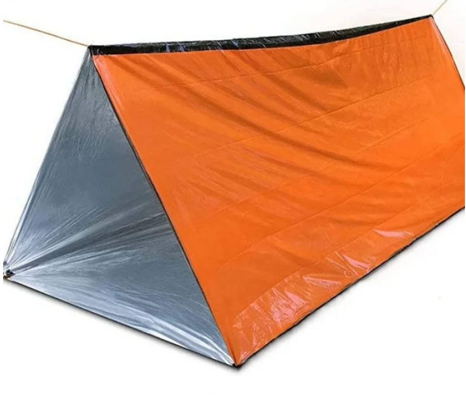 Tenda de sobrevivência Mylar para 2 pessoas resistente ao vento e frio