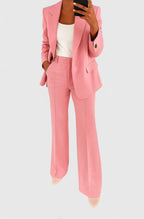 Conjunto feminino duas peças fato social blazer e calças