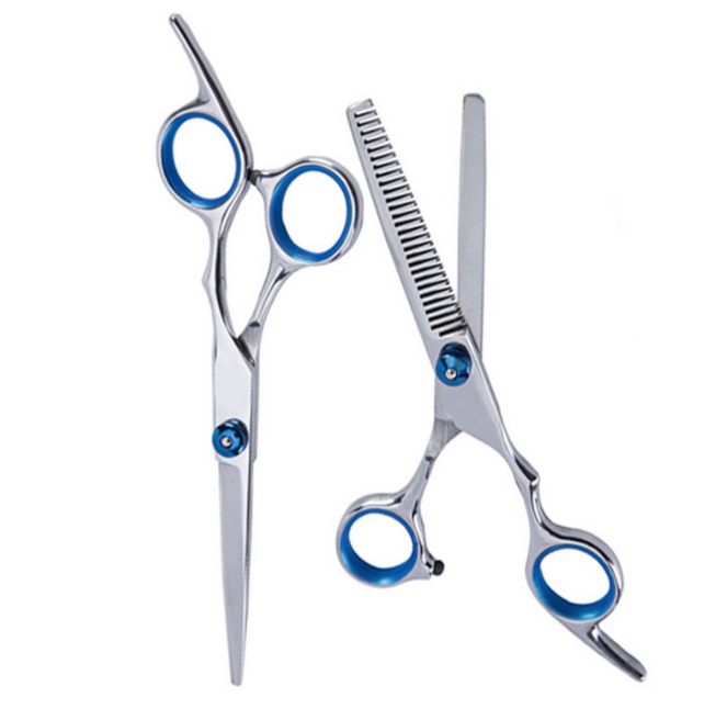 Kit de corte de cabelo profissional 10 peças com tesouras aço inoxidável para uso doméstico