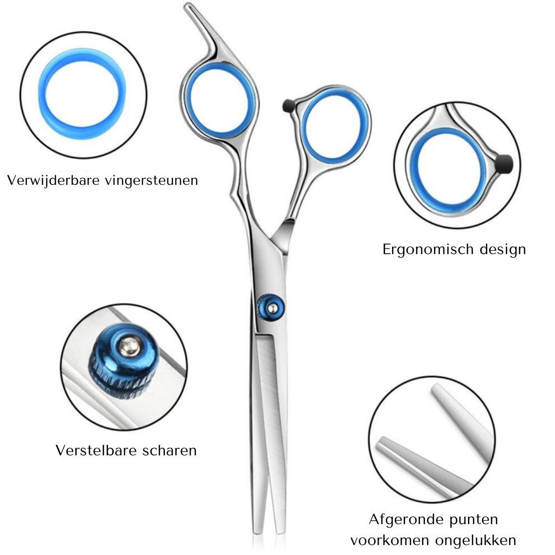 Kit de corte de cabelo profissional 10 peças com tesouras aço inoxidável para uso doméstico