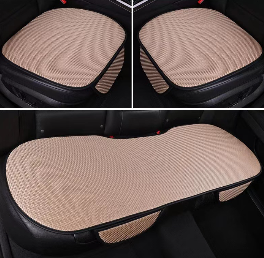 Capas de assento para carro conjunto 3 peças antiderrapante com efeito de massagem seda gelada