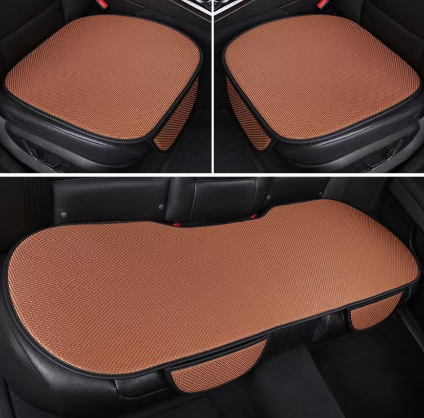 Capas de assento para carro conjunto 3 peças antiderrapante com efeito de massagem seda gelada
