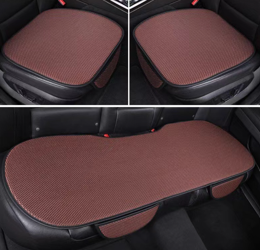 Capas de assento para carro conjunto 3 peças antiderrapante com efeito de massagem seda gelada