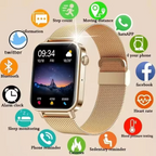 Smartwatch feminino slim monitor de saúde com ecrã touch colorido
