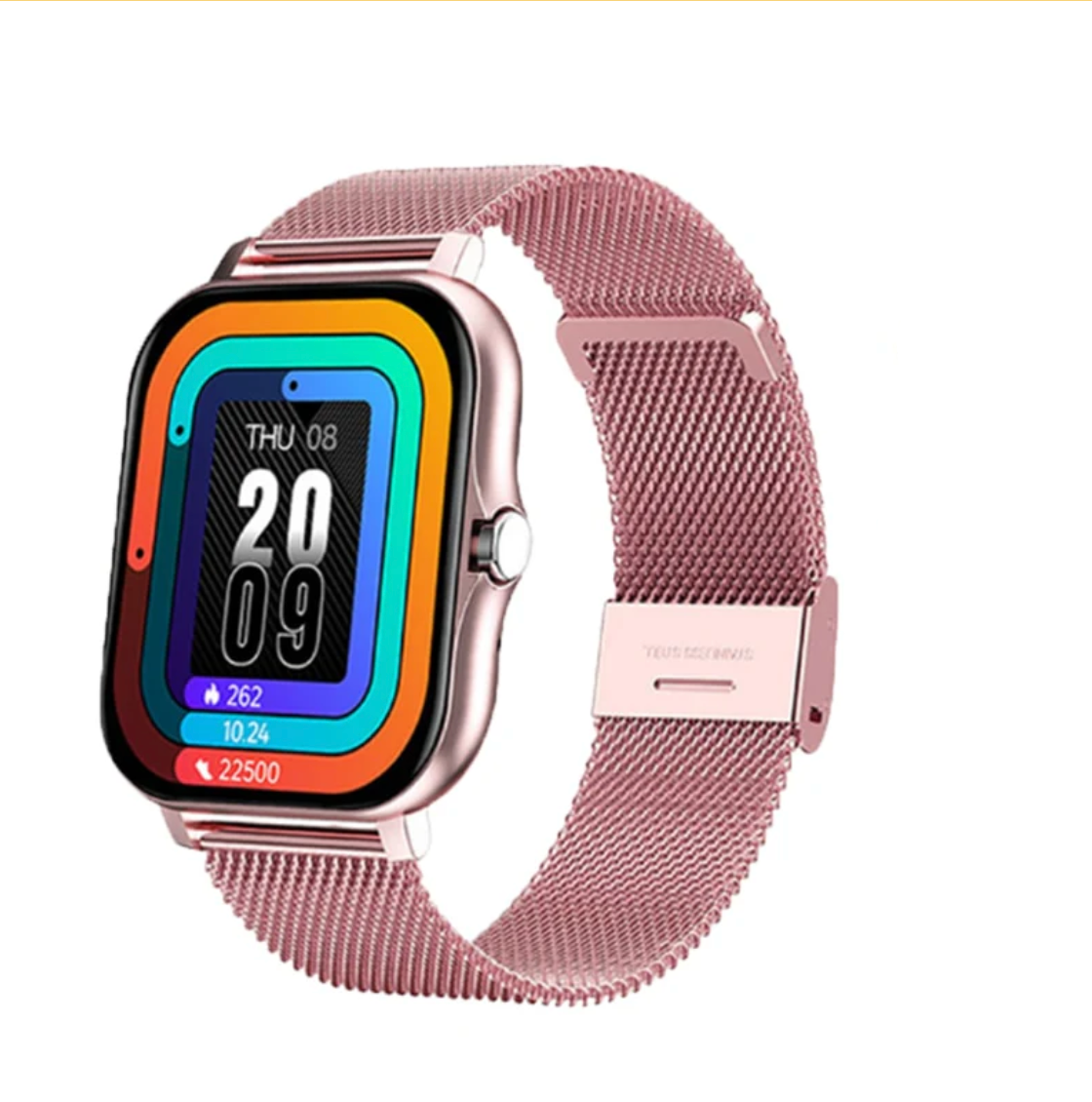Smartwatch feminino slim monitor de saúde com ecrã touch colorido