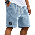 Calções waffle homem relaxed fit casual para o verão