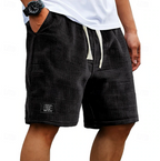 Calções waffle homem relaxed fit casual para o verão