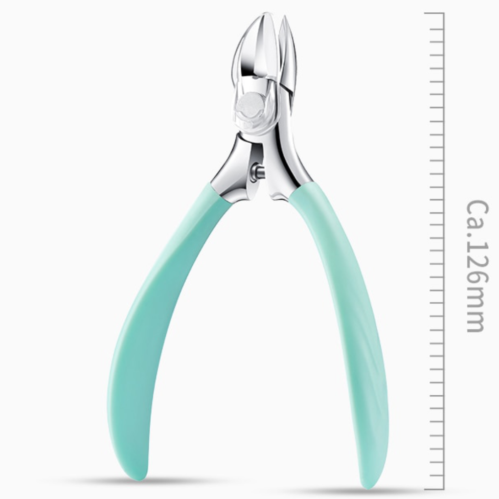 Cortador de unhas dos pés para idosos em aço inoxidável com cabo ergonómico antiderrapante