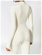 Macacão de inverno feminino com forro fleece e tecido superstretch