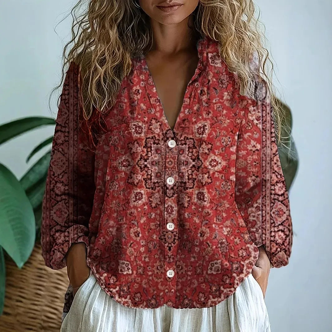 Blusa feminina estampa natural corte relaxado