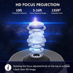 Projetor Galáxia LED 13 modos luz noturna estrelas planetas quarto