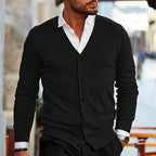 Cardigan masculino de malha confortável em várias cores