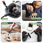 Kit de chaves de precisão 115 em 1 com bits magnéticos para reparação eletrónica