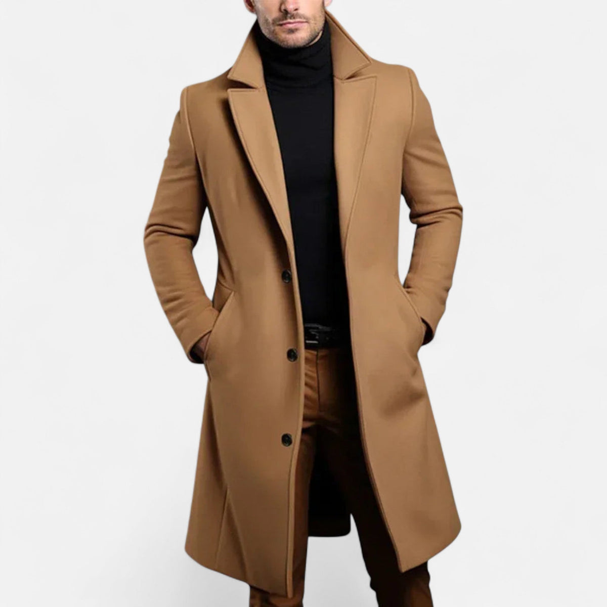 Casaco puffer masculino longline acolchoado com capuz e painéis horizontais