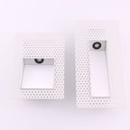 Luz de parede LED embutida com painel perfurado e sensor de movimento, 3W, para corredor e escadas