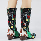 Botas cowboy mulher cano médio estilo western