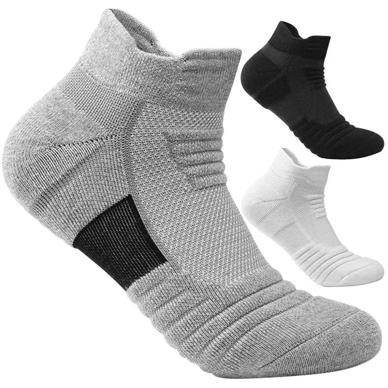 Meias desportivas mesh respirável pack 3 pares com forro atoalhado