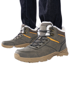 Botas de inverno masculinas com forro faux fur e sola antiderrapante