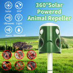 Repelente de animais ultrassônico 360° 3 em 1 para gatos, cães, raposas e roedores
