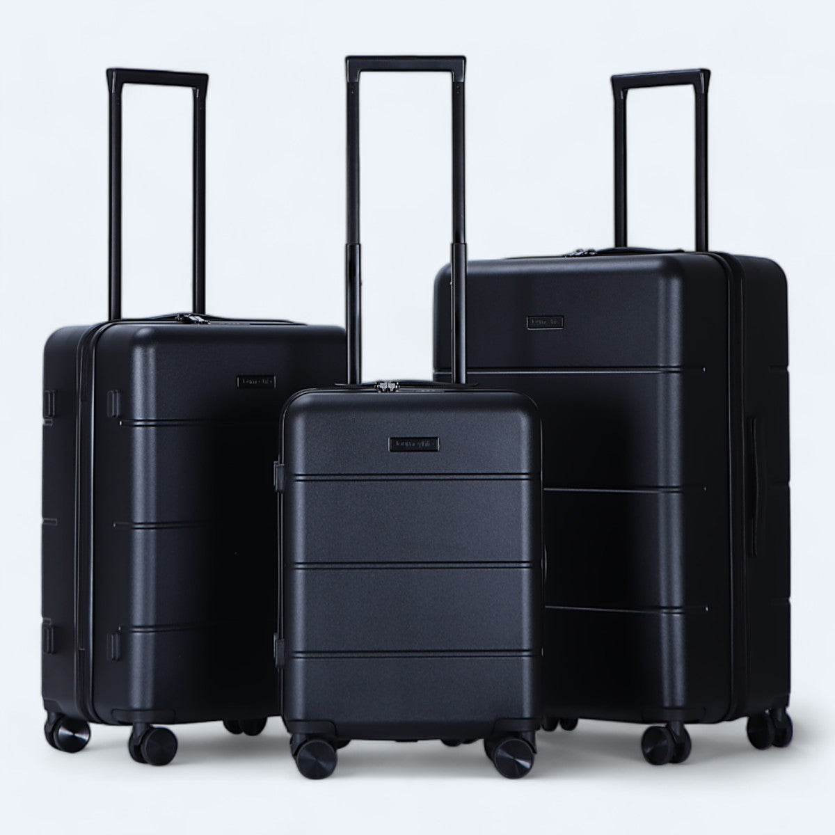 Conjunto de malas rígidas 3 peças hard shell com 4 rodas giratórias tamanhos S M L