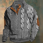 Camisola quente homem pullover clássico tecido macio