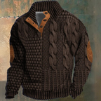 Camisola quente homem pullover clássico tecido macio