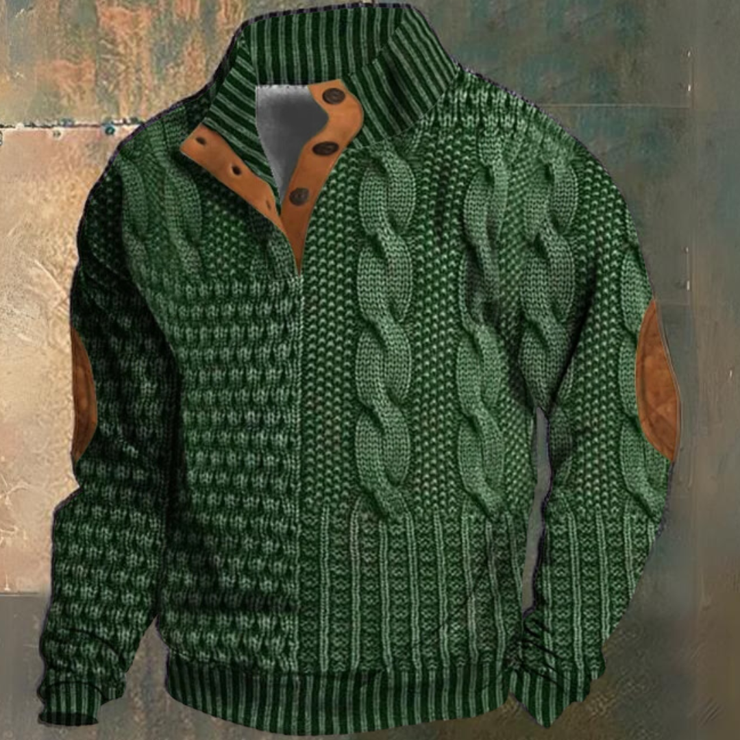 Camisola quente homem pullover clássico tecido macio