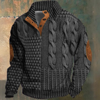 Camisola quente homem pullover clássico tecido macio