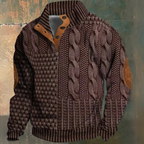 Camisola quente homem pullover clássico tecido macio