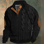 Camisola quente homem pullover clássico tecido macio