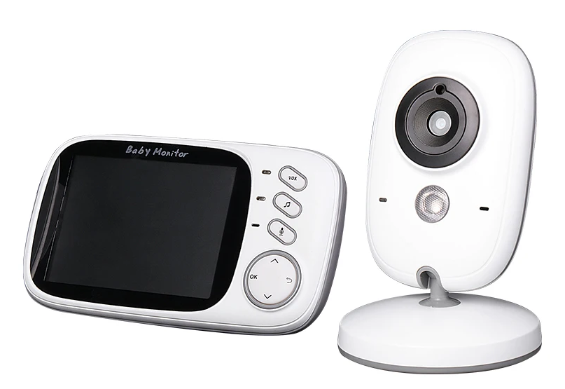 Babyfone com vídeo 3,5 polegadas com visão noturna automática e áudio bidirecional