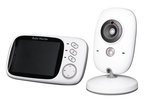 Babyfone com vídeo 3,5 polegadas com visão noturna automática e áudio bidirecional